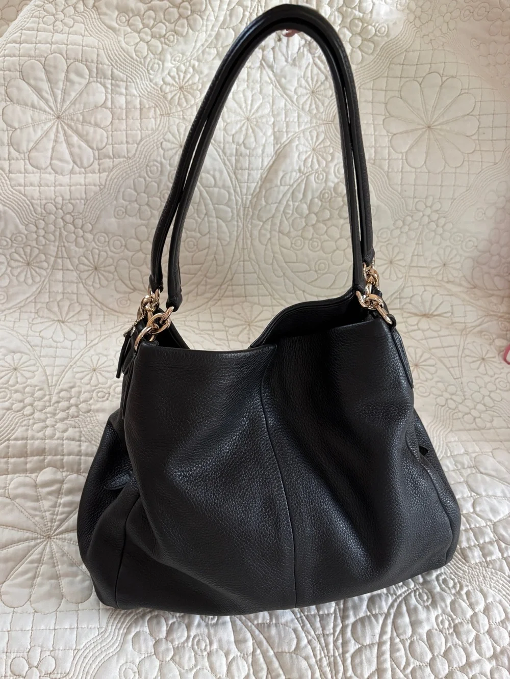 Coach Black Leather Shoulder Bag -